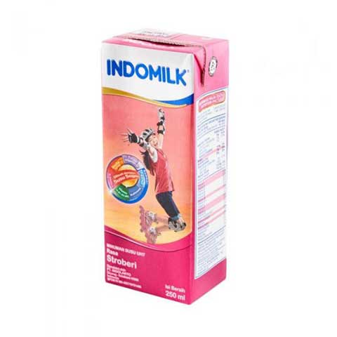 INDOMILK UHT STRAWBERRY 3X190 M